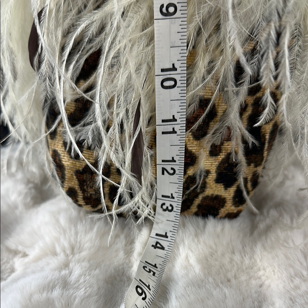Feathered Handbag with Animal Print - Picture 8 of 12